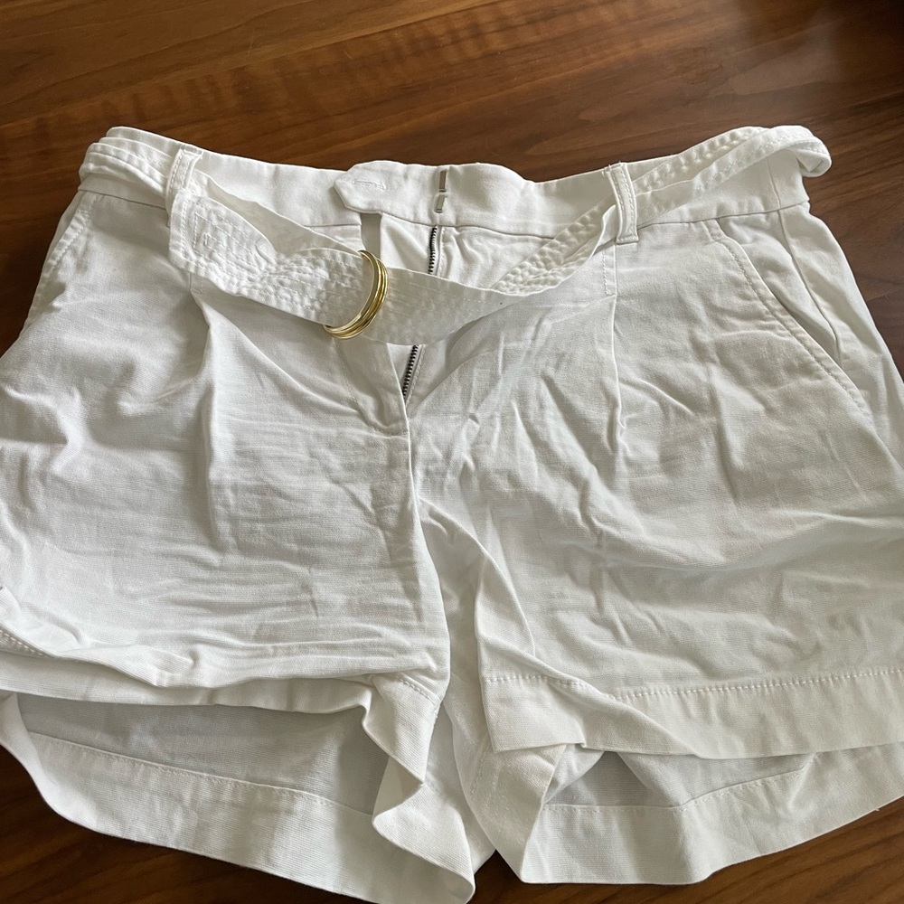 LOFT White High Waist Shorts